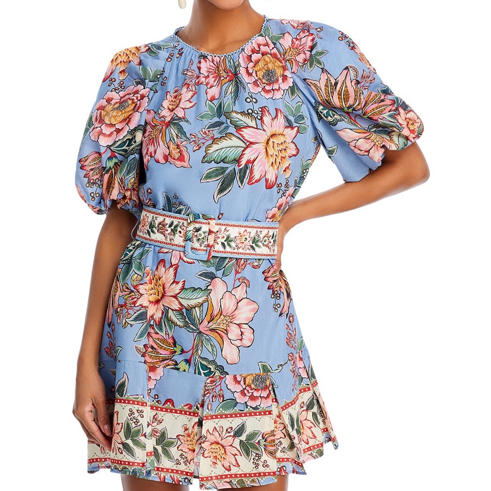 Farm Rio Wonderful Bouquet Mini Dress